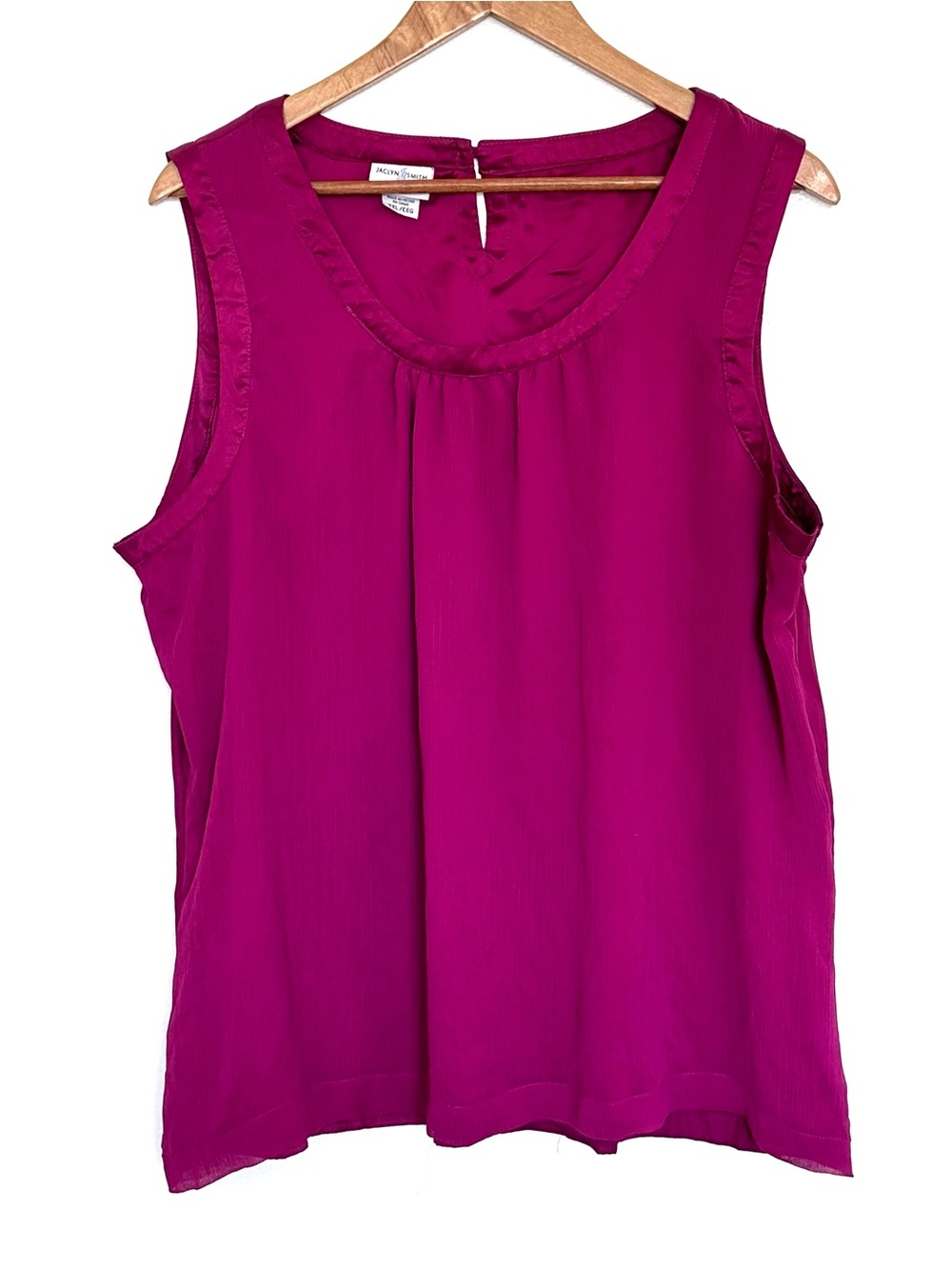 Jaclyn Smith Shirt Women’s XXL Burgundy Sleeveless Lightweight Top